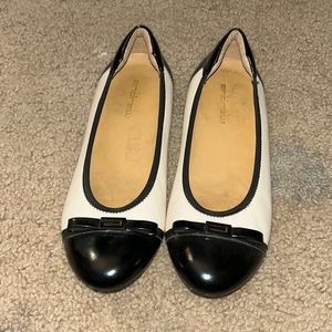 ANDREW,Loafers Size 6.5/37 Black & White